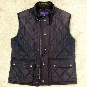 Ralph Lauren PURPLE LABEL quilted military-style puffer vest S/P